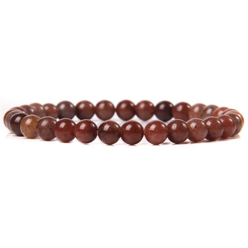 6mm Chakra Beads Energy Bracelet Natural Round Agates Onyx Stone Stretch Bracelet Bangles for Women Men Handmade Yoga
