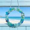 Havsglas Krans Handgjord Kuststil Julpynt för Ytterdörr Fönster Kökskåp Stol Vägg Heminredning
