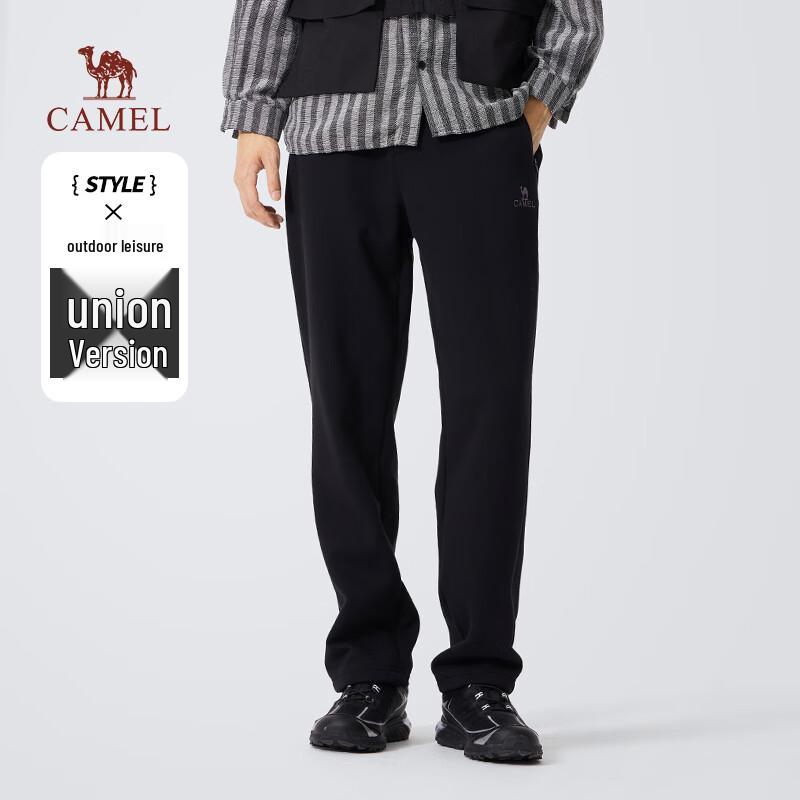 CAMEL Men's Fleece-Lined Straight Leg Casual Pants