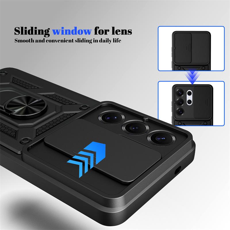 Funda For Samsung Galaxy S26 Ultra 5G Case Slide Lens Camera Protector Armor Phone Cases For S 26 Plus S26Ultra Magnetic Cover