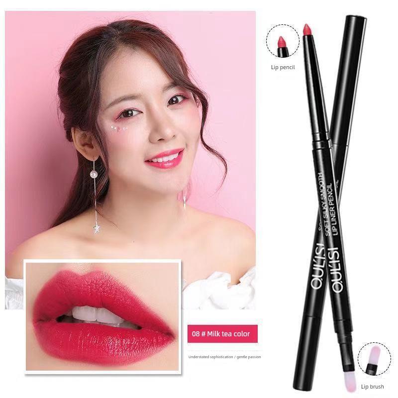Official Genuine Lip Liner, Long-Lasting, Non-Fading, Double-Ended Automatic Lip Pencil for Women