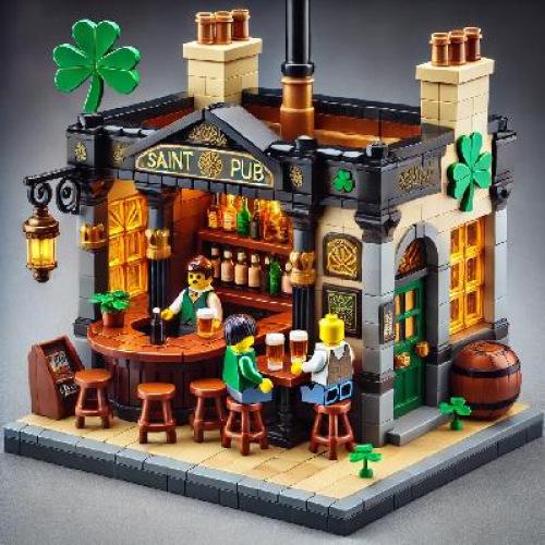 Compatible With Street View Models, Creative Building Block Toys, St. Patrick's Day Themed Holiday Gifts