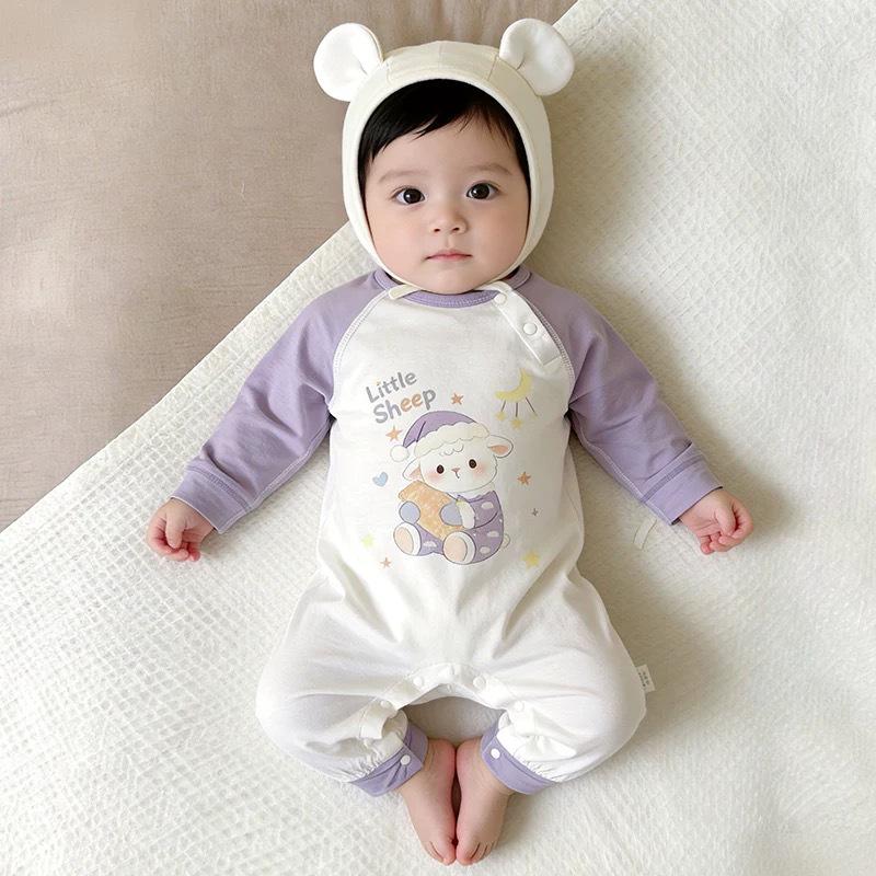 Modal Sommer Baby Langarm Strampler Schlafanzug für Neugeborene