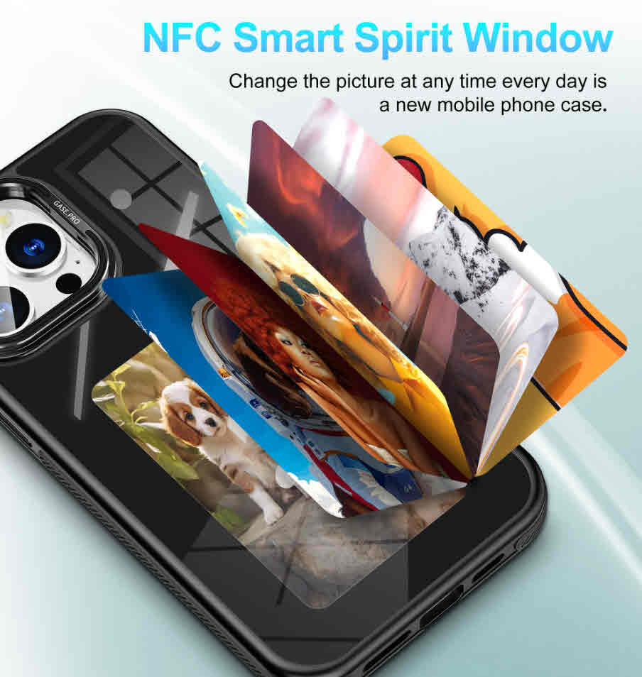 Smart Ink Screen Phone Cover for IPhone 16 15 14 13 Pro E Ink NFC Phone Cases for iPhone 16 Pro Max