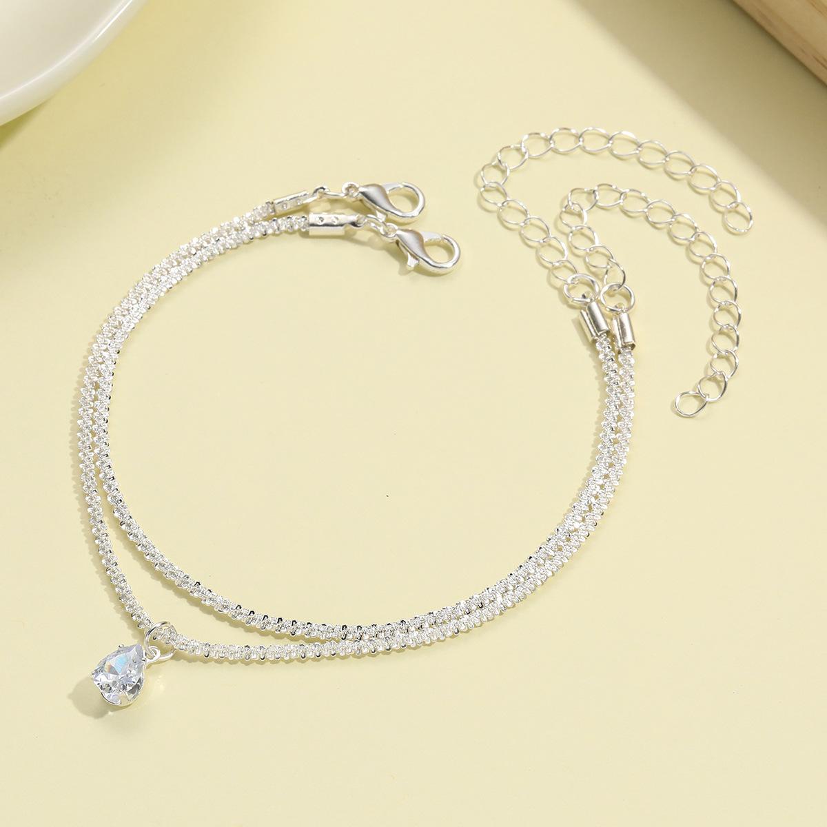 

2 шт., набор из 2 золотых разноцветных браслетов из циркония для женщин, модный браслет со стразами и подвеской, цепочка в виде попкорна, регулируемые свадебные украшения, подарок