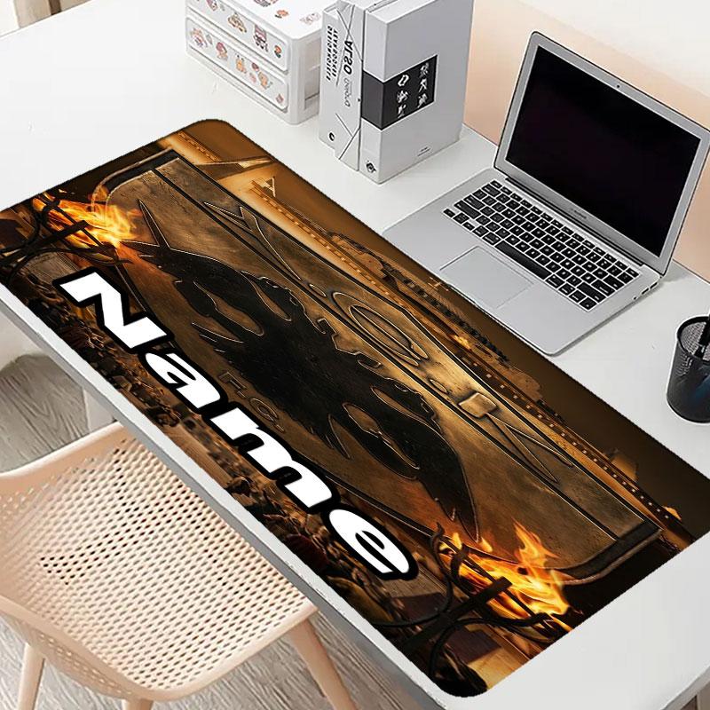 Custom Name Personalized AEK Athens FC Pattern Mousepad, Laptop PC Desk Mat, Decorative Desk Mat for Home Keyboard Pad Gift