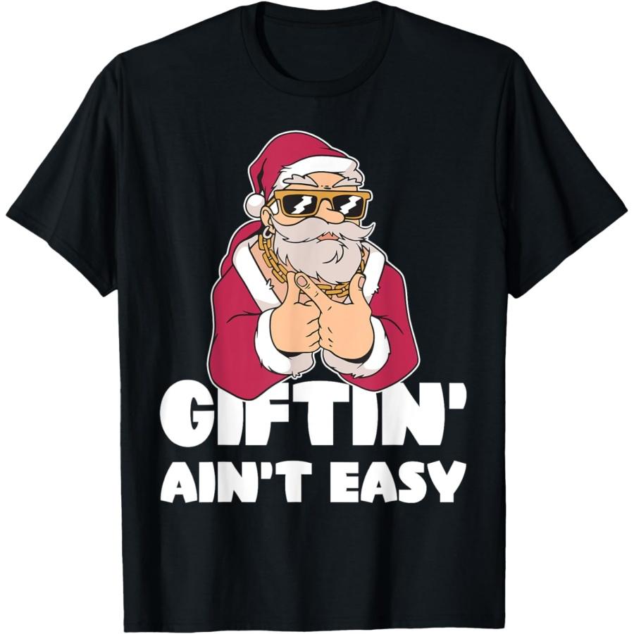 

Pimp Santa Claus Pimpin Giftin Ain t Easy Funny Christmas T-Shirt S