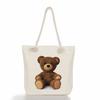 Bear Doll Print Thick Rope Single-shoulder Beach Bag 7256