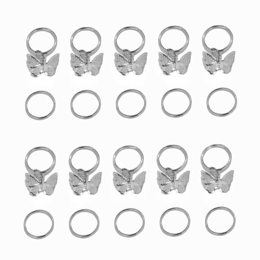 Dirty Braid Hair Ring Accessory Dreadlock Hair Clip  Hair Braiding Metal Cuffs Decoration