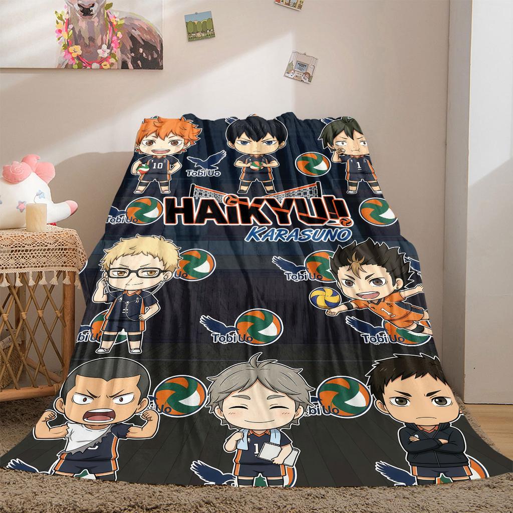 Hunter×Hunter Global 2D Print Flannel Blanket, Anime Character Print for Sofa, Cozy Travel Picnic Throw Rug_LIAN
