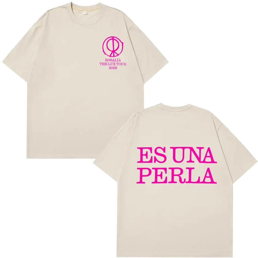 

Summer Shortsleeved Loose Cotton Aesthetic Trend Tshirts Singer Rosalia Lux 2026 Tour Printtshirt Unisex Women Fashion Tshirts 4XL
