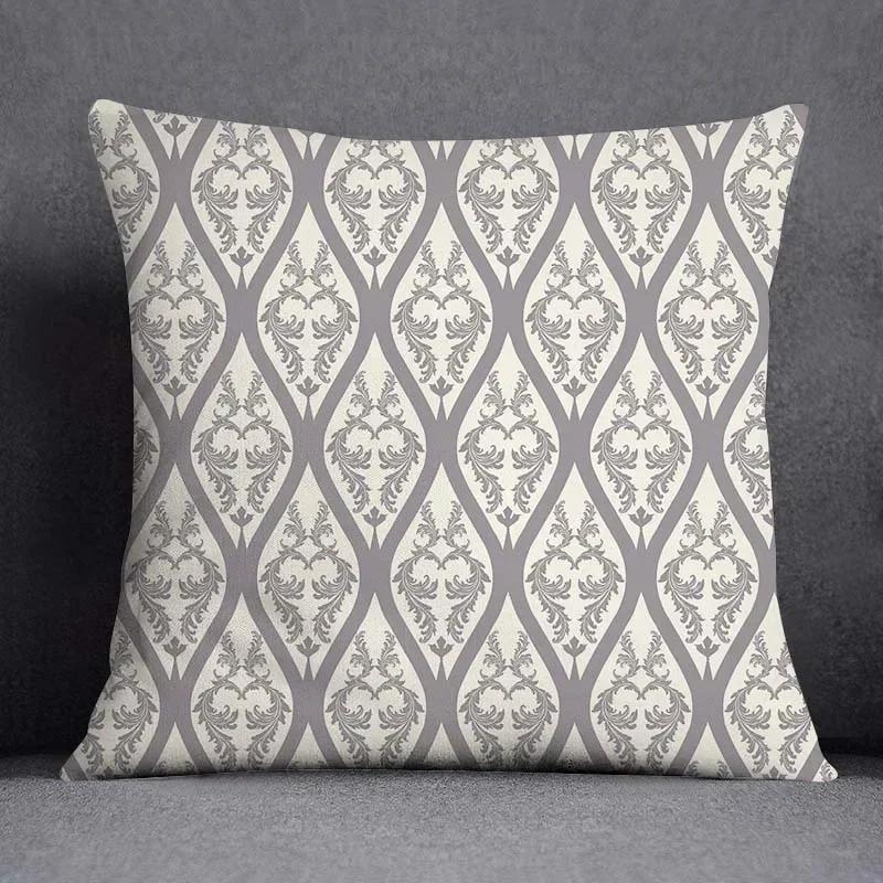 45x45cm Nordic Flower Geometric Pattern Decorative Pillowcase Square Pillowcase Home Office Decorative Cushion Cover