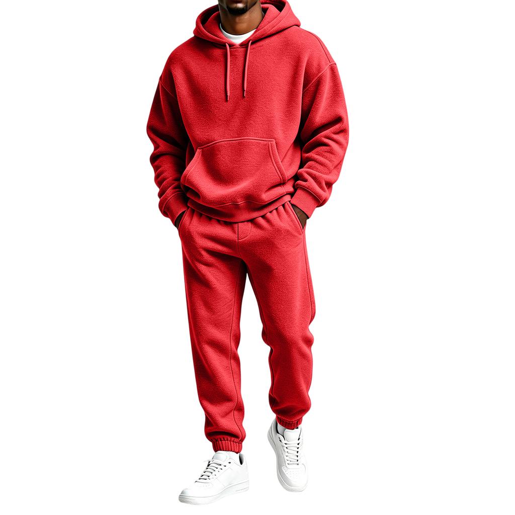 Herren Kapuzenpullover Sweatshirt Jogginghose Zweiteiliges Set