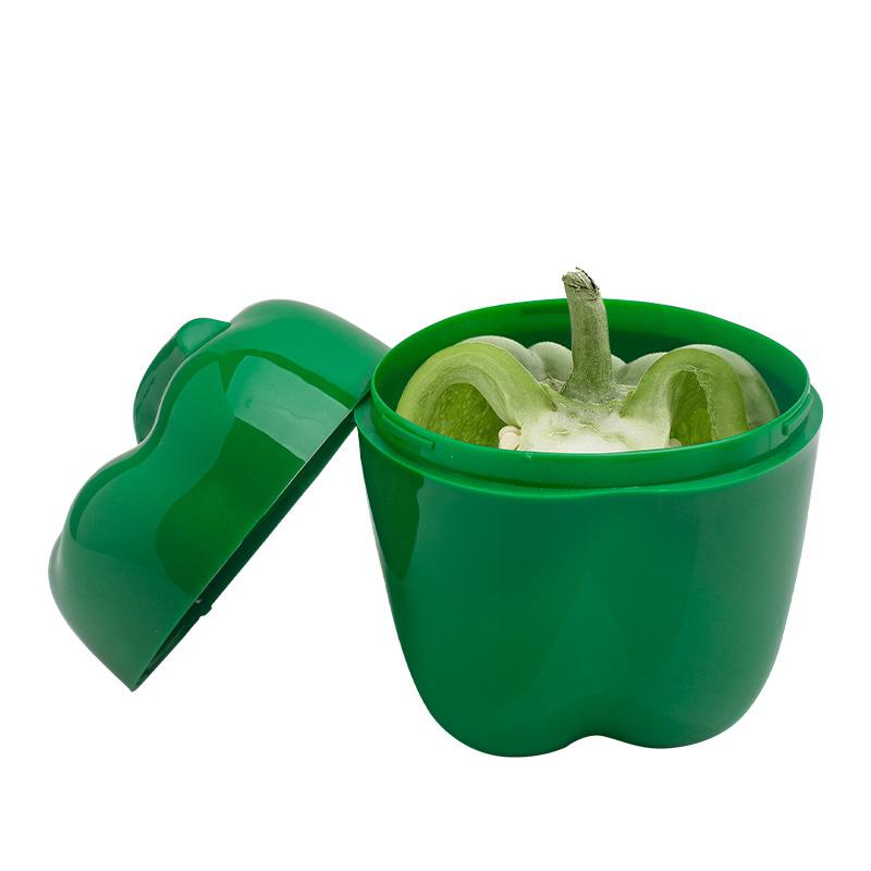 1pc Reusable Vegetable/Fruit Keeper Box, Lemon/Onion/Garlic/Bell Pepper/Apple/Tomato Storage Container