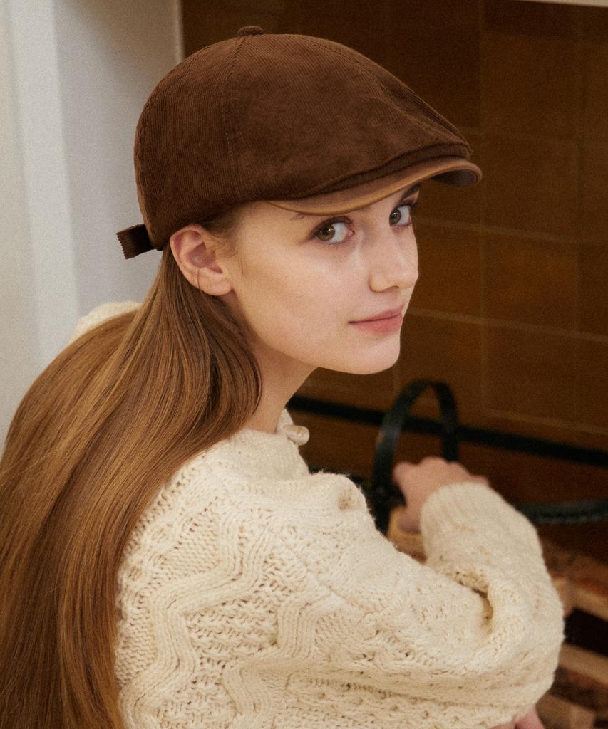 Tatiana Vintage Corduroy Hunting Cap Ht8160 3 Colors