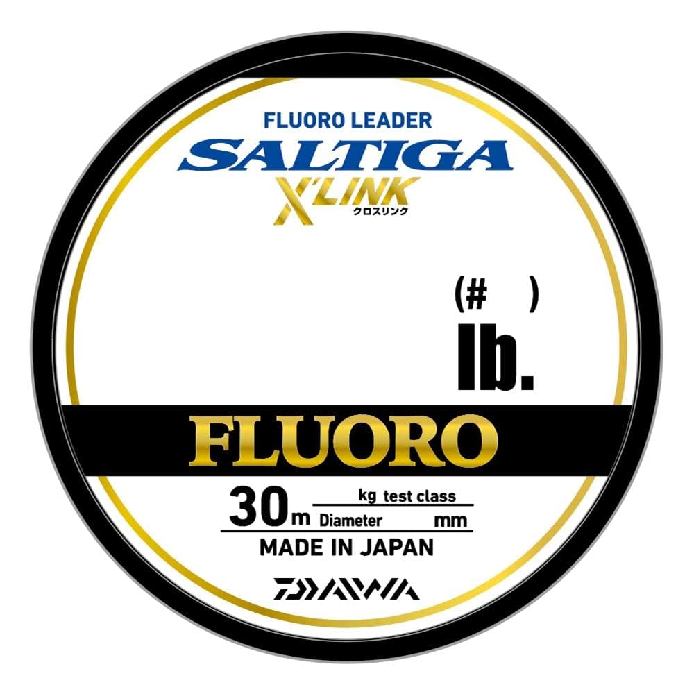 Daiwa Saltiga Fluorocarbon Leader Crosslink 30m 40lb (#12) Natural Fishing Tackle