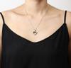 Heart Skull Open Heart Sterling Silver 925 Pendant for Women and Men