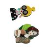 Design Wearing Glasses Girl Acrylic Brooch Acetic Acid Brooch Acetate Fiber Brooch Women Collar Pin