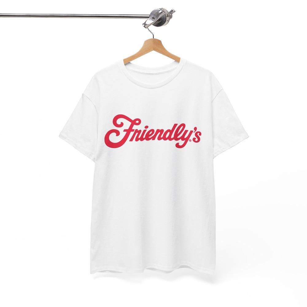 Friendly s Ice Cream Tshirt Vintage Logo New England Retro Unisex Heavy Cotton Unisex T-Shirt XXXL
