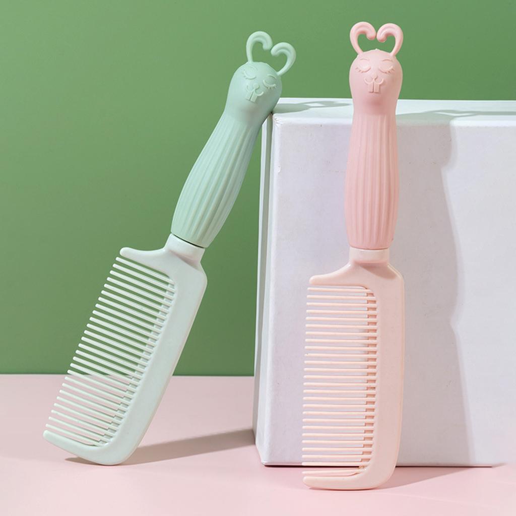 Cartoon Anti-Static Curling Comb Handheld Detangling Hair Brush for Stubborn Hair Thick Wavy Hair
