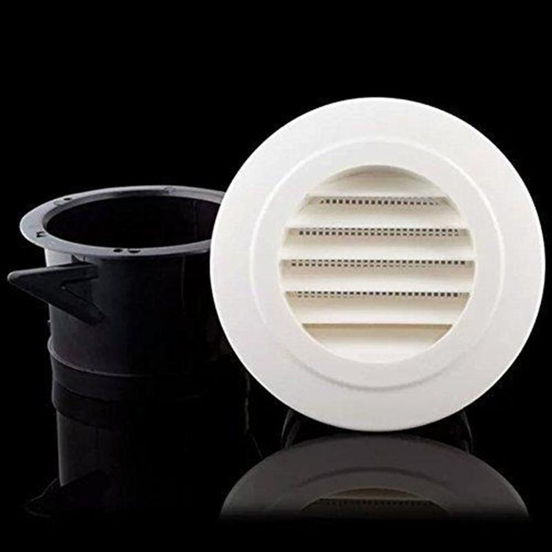 Plastic Round Air Exhaust Vent Grille Cover Wall Ventilation Inlet Outlet Eco Friendly ABS Plastic Construction