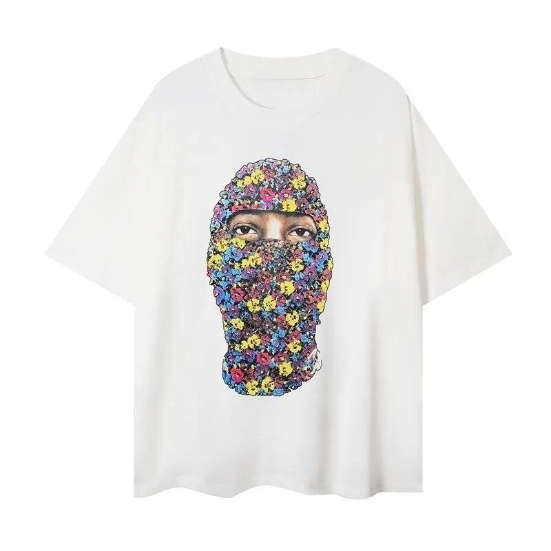 Kortärmad Ren Bomull Lös Bekväm Kortärmad Topp Maskerad Herrtryck 2025 Dam T-shirt Herr T-shirt Bokstav Casual