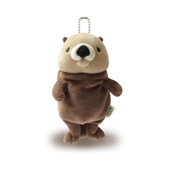 Morisaka Global Mochirakko Mini 7 x 5 x 13cm Sea Otter Stuffed Toy Aquarium Healing Mochi Mochi Cute Animal Mochi Series MORK-0088