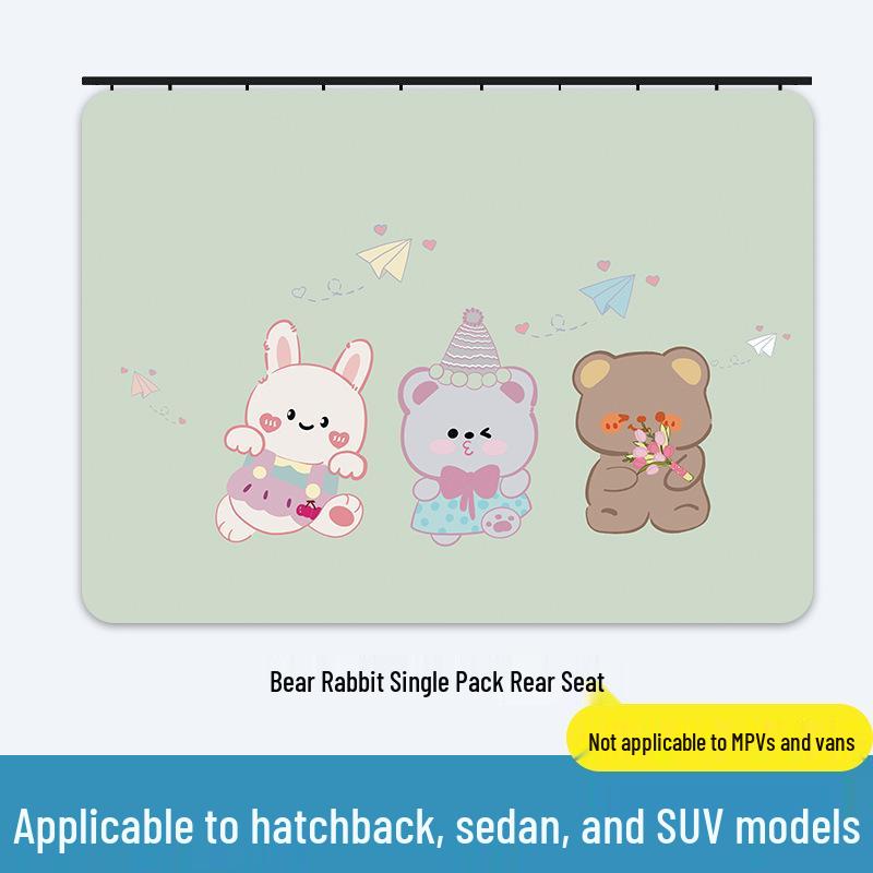 Car Rear Seat Cartoon Sunshade Curtain - Baby Sun Protection & Heat Insulation