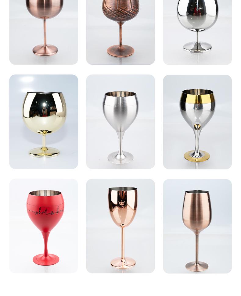 Europäisches Luxus-Wein- und Champagnerglas aus Edelstahl