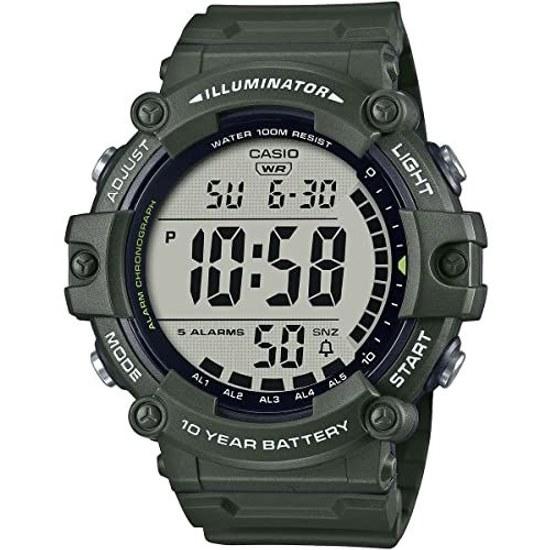 CASIO Standard Digital Wristwatch AE-1500WHX-3AV Long Strap Mens Cheap Chipukashi Military Green Overseas Model