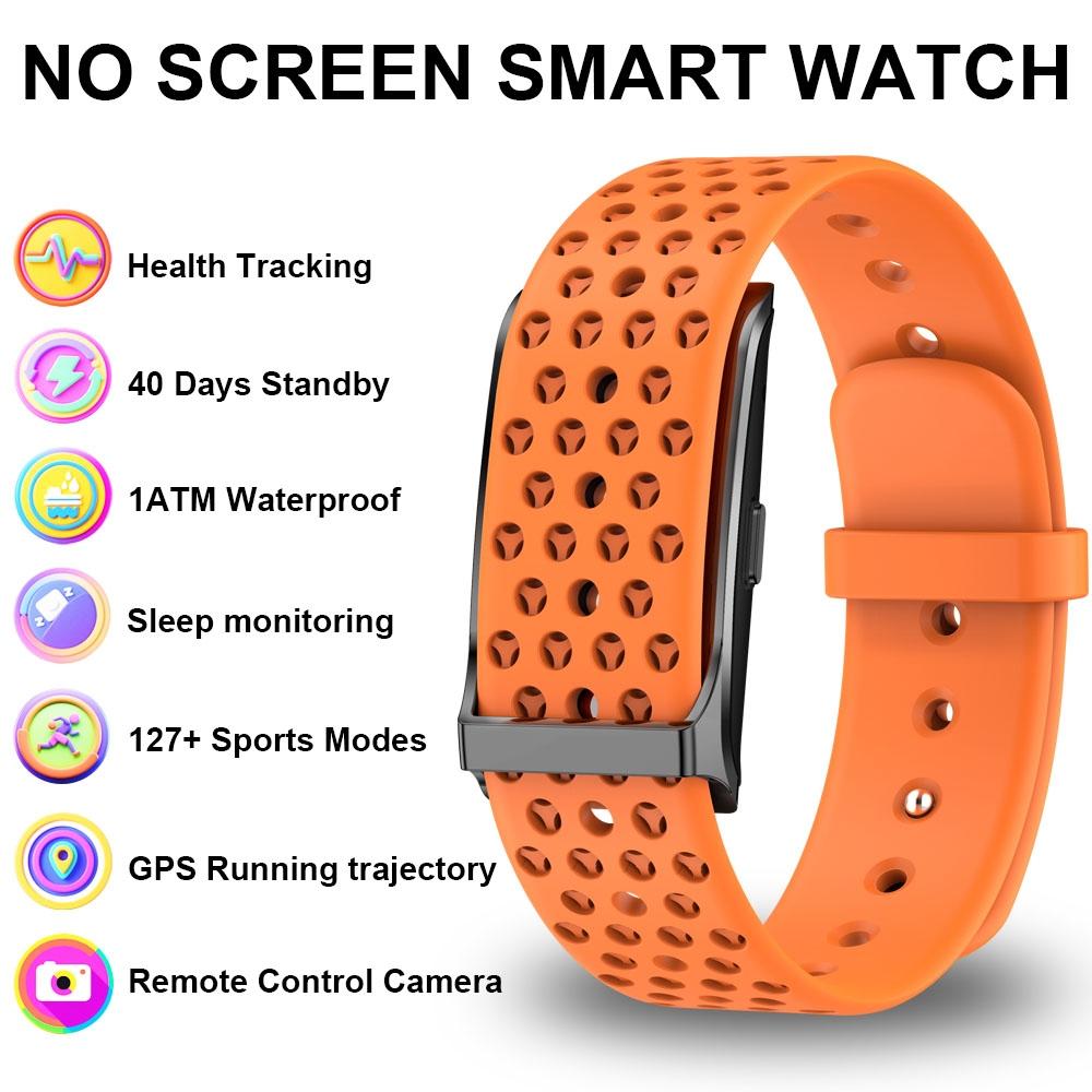 New Health Monitoring Bracelet Screenless Watch 120+ Sports Mode Heart Rate Blood Pressure IP68 Waterproof Smartwatch Men