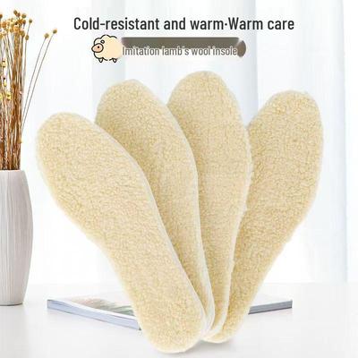 Cozy Lambswool Insoles: Sweat-Absorbent, Warm Plush for Men & Women
