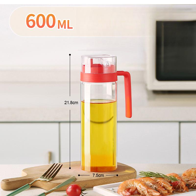600ml Glass Spray Oil Sprayer Bottle For Cooking Kitchen Storage Oil Jar Cruet BBQ Kitchen Baking Roasting Picnic Kitchen Tool