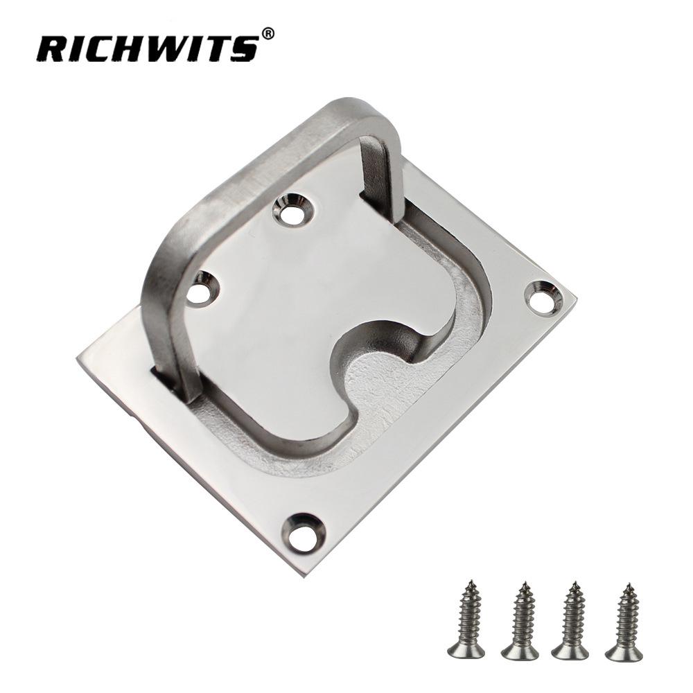 316 Stainless Steel Square Floor Latch Deck Cover Pull Handle