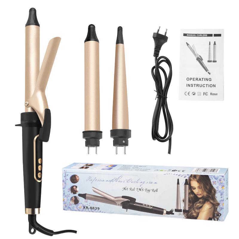 

Набор щипцов для завивки 3 в 1 со съемными головками для прямых и вьющихся волос