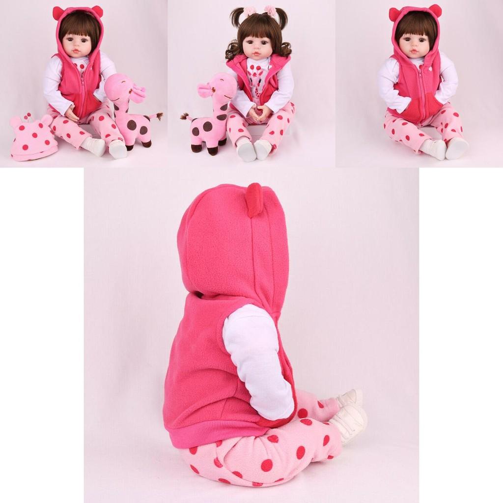 Stunningly Realistic 18.9/22.8" Baby Reborn Doll With Soft Vinyl Silicon Head And Limbs