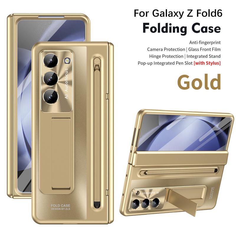 360 laipsnių pilnos apsaugos vyrių dėklas, skirtas Samsung Z Fold 8 Ultra 7 6 5 4 3 /Z TriFold, su lietimui jautriu rašikliu, sulankstomu dangteliu, grūdinto stiklo plėvele, stoveliu