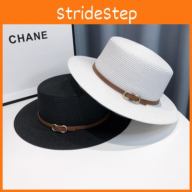 Stylish Unisex Summer Straw Hat Elegant French Wide Brim Sunshade Beach Hat For Vacation
