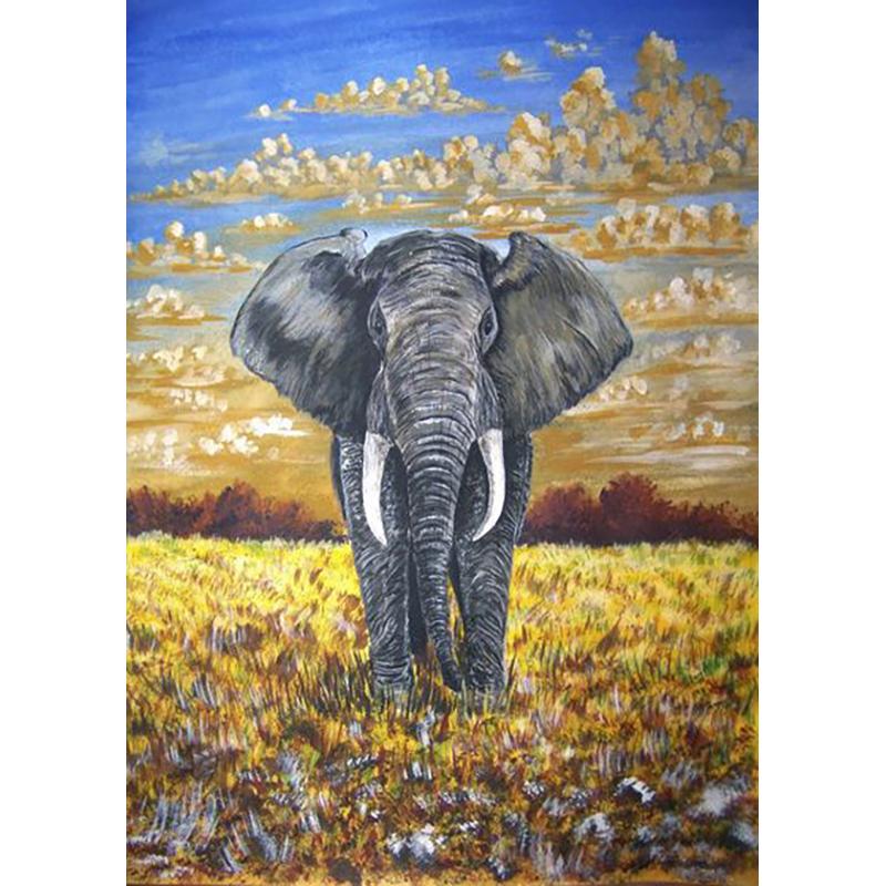 Elephant DIY 5D Diamond Painting Full Round Drill Animal Diamond Rhinestones Christmas Gift Mosaic Wall Art Home Decor
