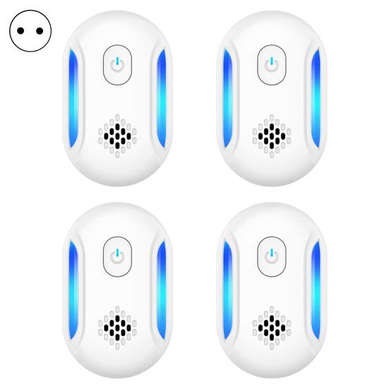 

1/2/4/6 шт. Ультразвуковой отпугиватель вредителей, высокая мощность, защита на 360 градусов, устройство для борьбы с насекомыми, энергосберегающий отпугиватель комаров EU 4pcs белый