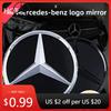 Autoaufkleber 2025 Für Benz 3D ABS-Logo Der Stern-Logo-Plakette für den Kühlergrill Spiegelunterseite für Mercedes-Benz W167 GLC GLE CLS 2020