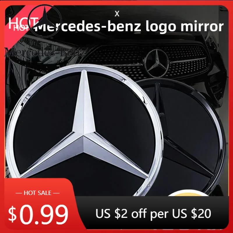 Autoaufkleber 2025 Für Benz 3D ABS-Logo Der Stern-Logo-Plakette für den Kühlergrill Spiegelunterseite für Mercedes-Benz W167 GLC GLE CLS 2020