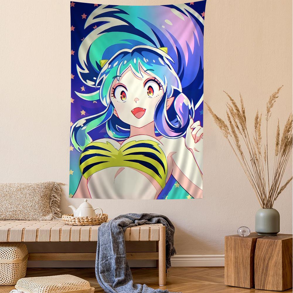 Urusei Yatsura Anime Cartoon Tapestry Wall Hanging Decoration Household Home Decor for Living Room Bedroom Dorm