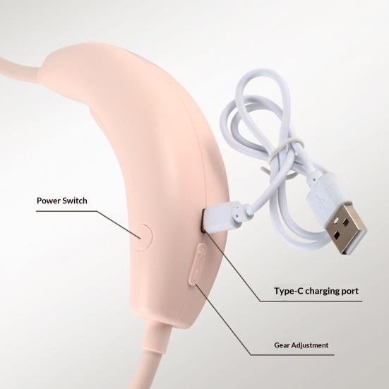 Portable Neck Fan 1-100 Speed Rechargeable Quiet Hands Free USB Fan Flexible Wearable Cooling Personal Fan for Outdoor Travel Office