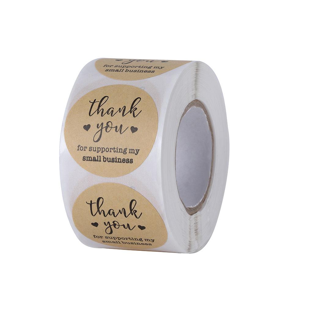 

500Pcs/Roll Stickers Thank You Gift Paper Cake Labels Wedding Party Decoration