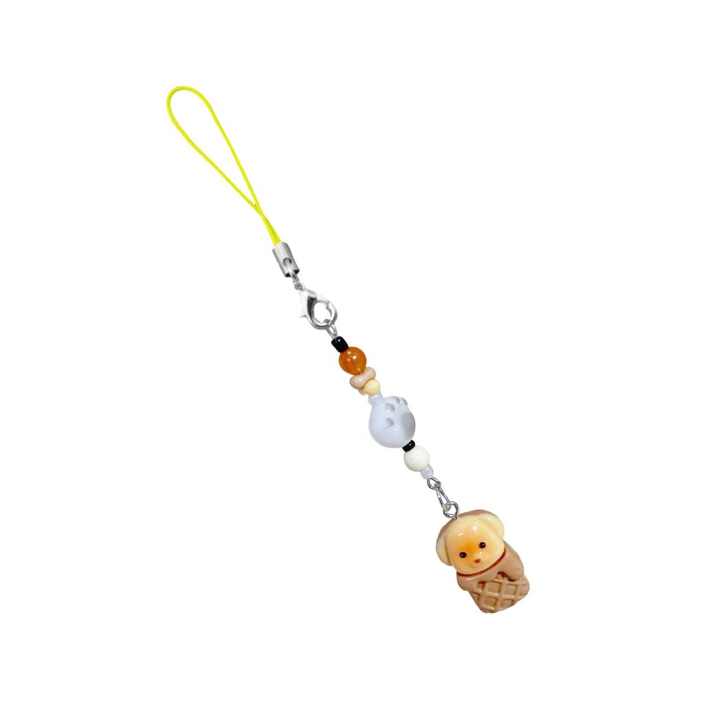 Cartoon Puppy Keychain Charm Resin Dogs Designs for Bag and Car Keys Phone Pendant Bag Pendant Present for Pet Lover