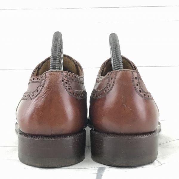 NIPMAR Vintage Made in Italy Fully Handmade Leather Wingtip Dress Shoes Size 7 25.0cm Brown(USED)
