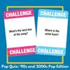 Quiz de Letras Pop Quiz Edição Anos 90 e 2000 Jogo de Trivia Musical - Jogo de Cartas Divertido de Adivinhar Música Pop Para Adultos e Adolescentes