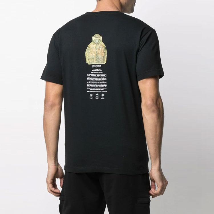 STONE ISLAND Logo T-Shirt 'Black' Men's 74152NS91-V0029