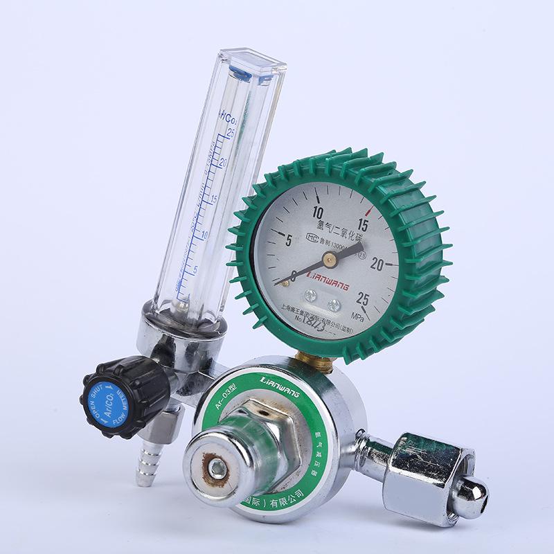 Reductor de presiune oxigen acetilenă propan argon CO2 cu manometru teacă